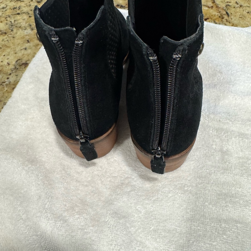 Cole Haan Women's Suede Black Ankle Booties - Picture 4 of 8
